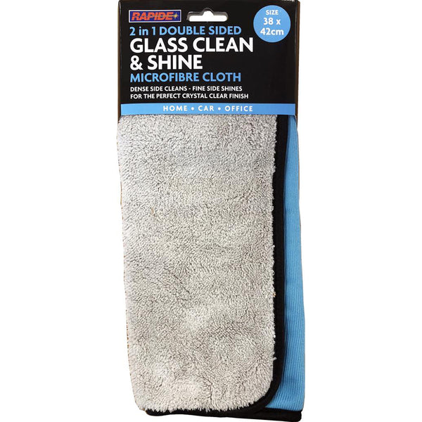 2 In 1 Doubled Sided Glass Clean & Shine Microfibre Cloth for vehicle and Taxi cleaning From MOGO