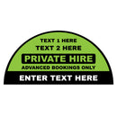 Custom Half Circle Taxi Door Sign Design 7 - MOGO