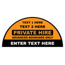 Custom Half Circle Taxi Door Sign Design 7 - MOGO