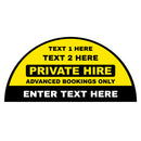 Custom Half Circle Taxi Door Sign Design 7 - MOGO