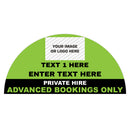 Custom Half Circle Taxi Door Sign With Logo Design 1 - MOGO