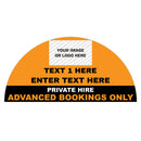 Custom Half Circle Taxi Door Sign With Logo Design 1 - MOGO