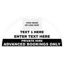 Custom Half Circle Taxi Door Sign With Logo Design 1 - MOGO