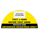 Custom Half Circle Taxi Door Sign With Logo Design 1 - MOGO