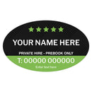 Custom Oval Taxi Door Sign Design 7 - MOGO