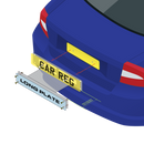 Rear Bracket - For Long Licence Plate - Extra Adjustable - Taxi Products From MOGO Your one Stop Shop For Taxi And Private Hire Drivers