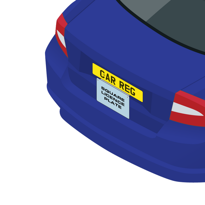 Rear Bracket - For Square Licence Plates - No Drill Bracket Taxi Plate Holder Bracket For Taxi and Private Hire Vehicles From MOGO